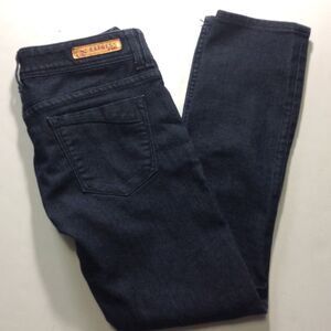 Express Jeans Zelda Slim Fit Crop Legging Womens 0 Blue Ultra Low Rise Dark Wash
